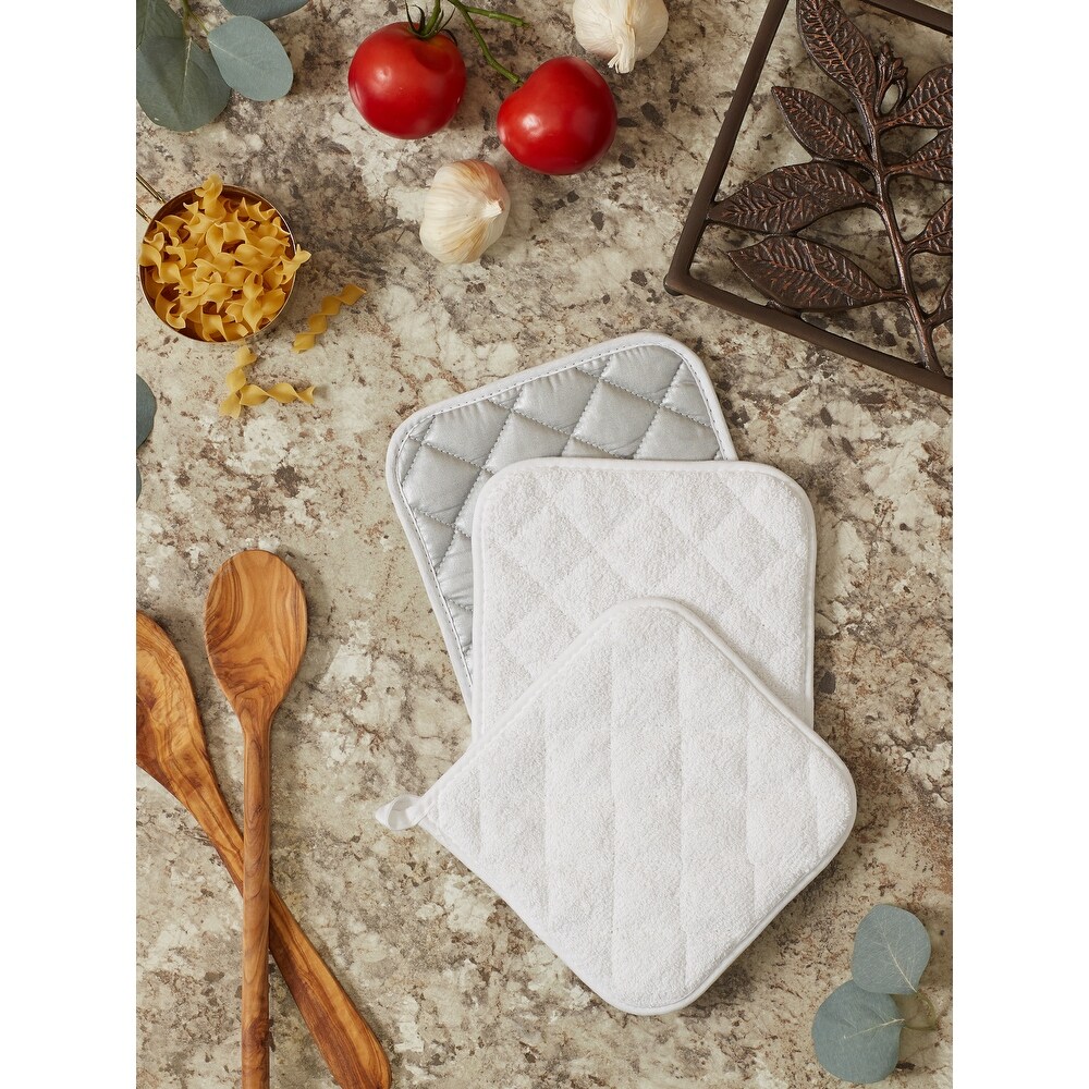 White Terry Potholder (Set 3)