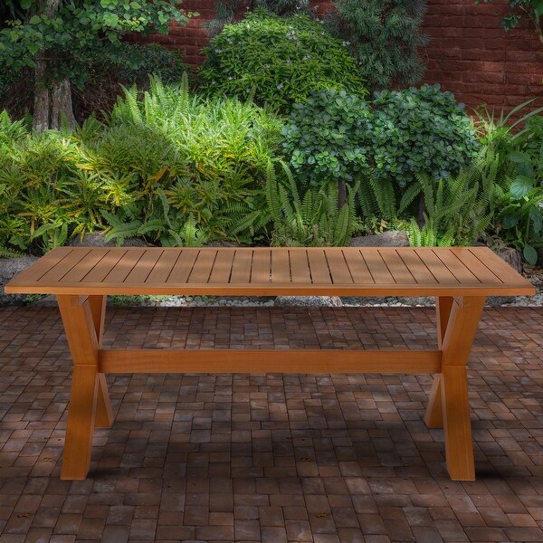 Eucalyptus Grandis Wood Farmhouse Style Table by National Tree Company