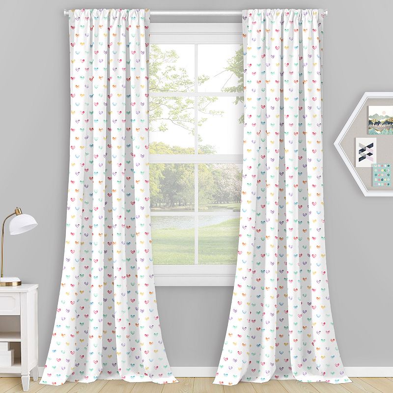 B. Smith Nora Hearts Total Blackout Window Curtain Panel