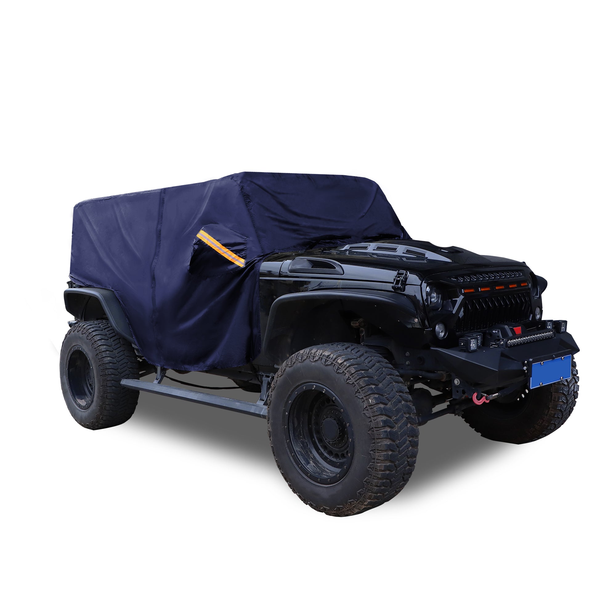 Unique Bargains Cab Car Cover for Jeep Wrangler JK JL Hardtop 2 Door 07-21 Sun Protection 210D Oxford Zipper Navy Blue