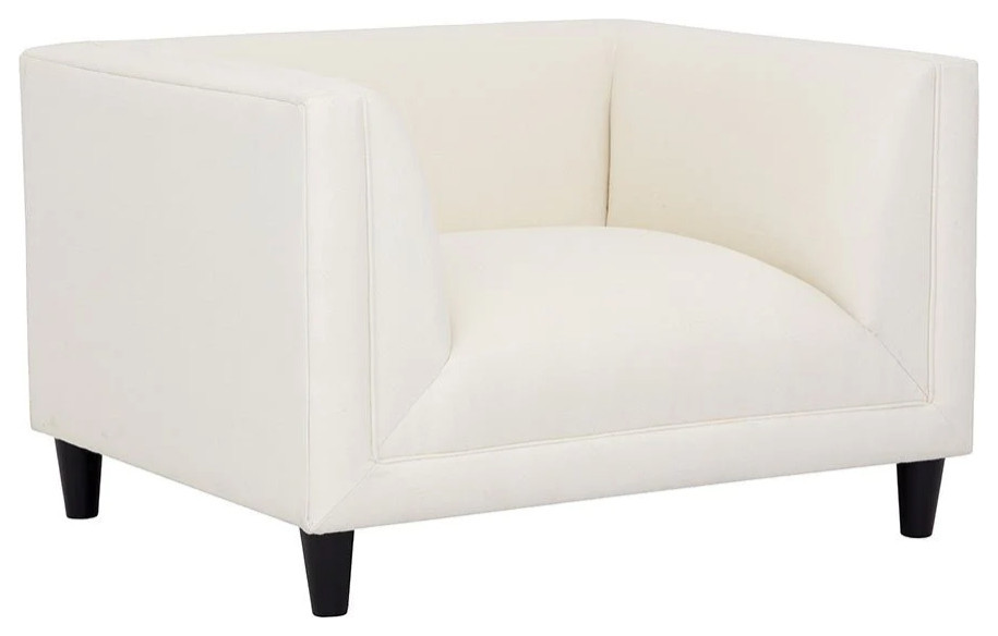 Kavi Armchair  Liv Pearl   Midcentury   Armchairs And Accent Chairs   by Peachtree Fine Furniture  Houzz