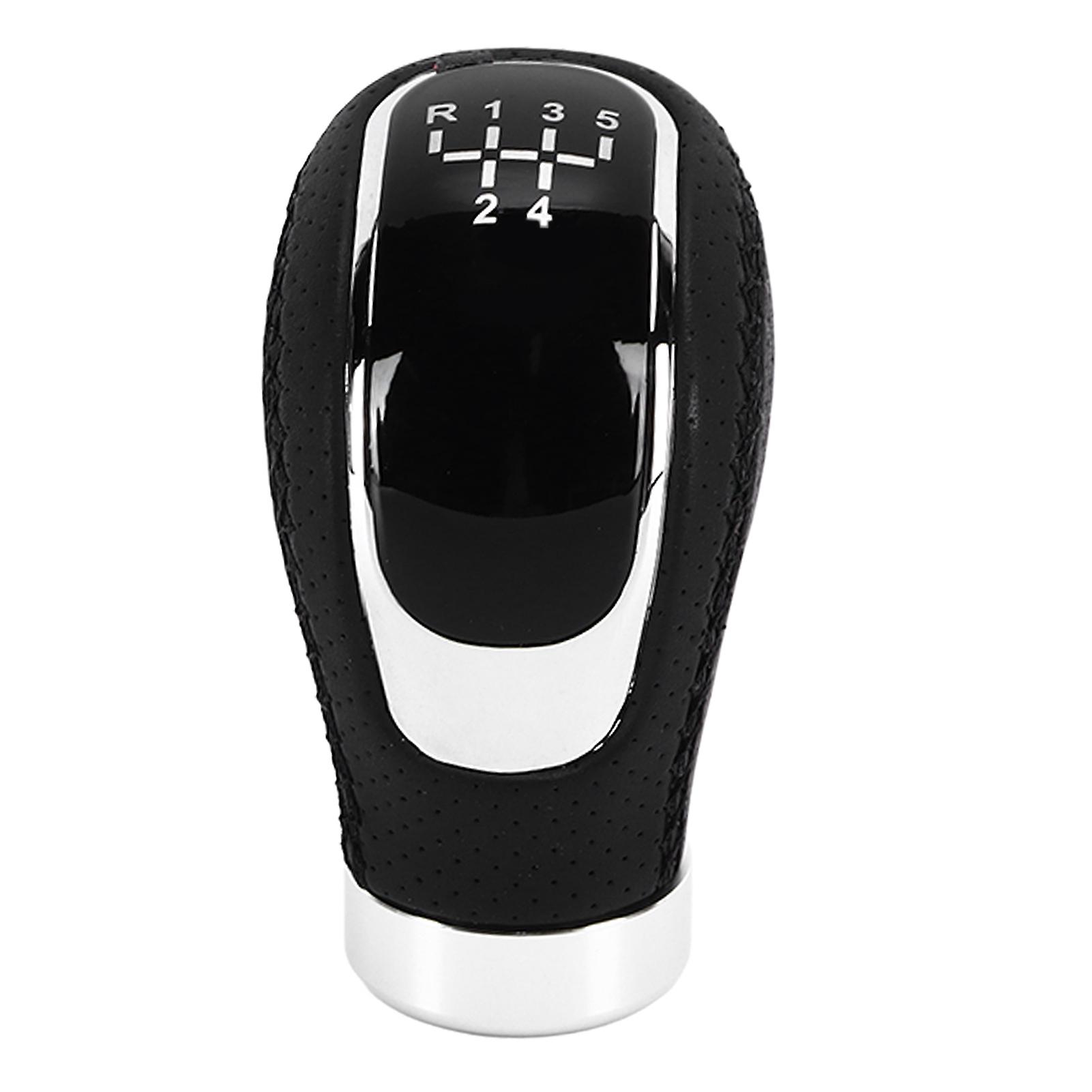 Manual Gear Shift Knob With 3 Removable Sticking Covers Abs Artificial Leather Universal