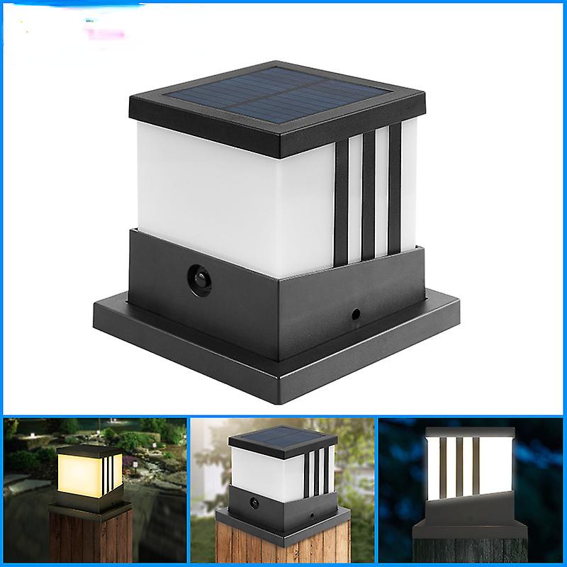 Solar Column Head Light Wall Light 16led Waterproof Garden Light