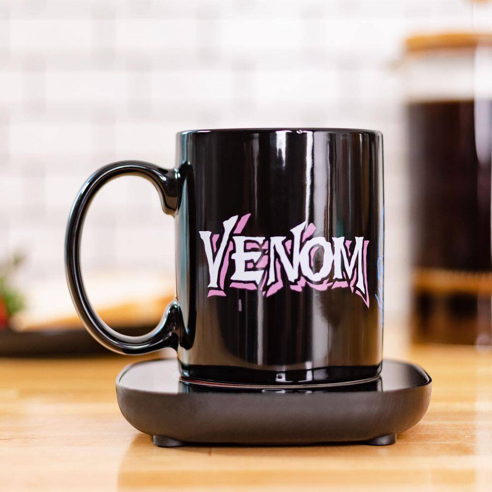 Uncanny Brands Marvel's Single-Cup Venom Black Coffee Mug with Warmer for Your Drip Coffee Maker MW1-MVC-VEN