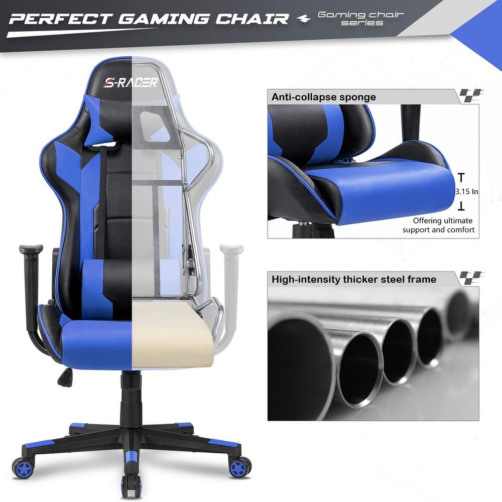 Furniwell Gaming Chair Computer Office Chair Ergonomic Desk Chair