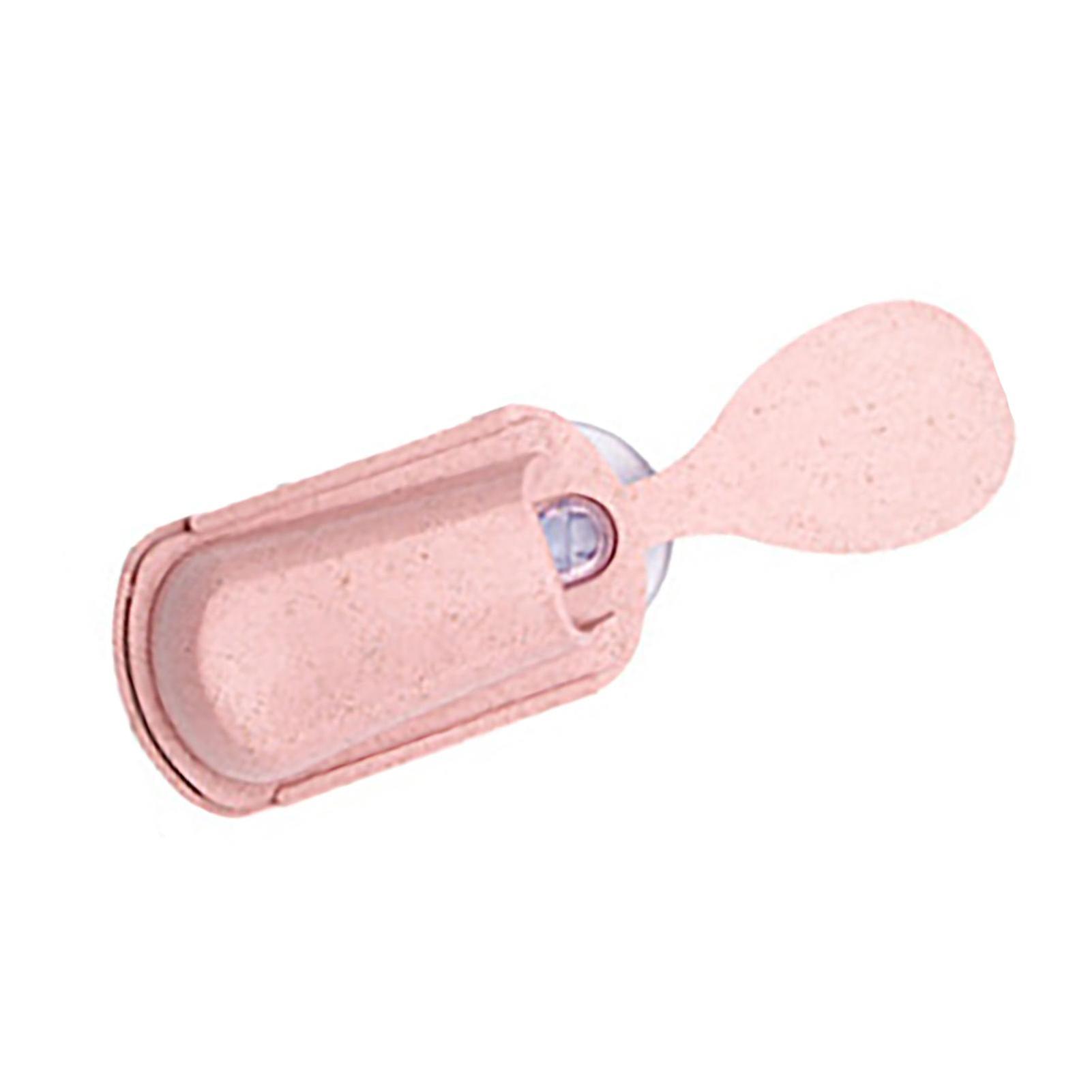 Multifunctional Kitchen Rice Scoop Storage Rack Rice Cooker Side Spoon Holder Kitchen Utensil Pink