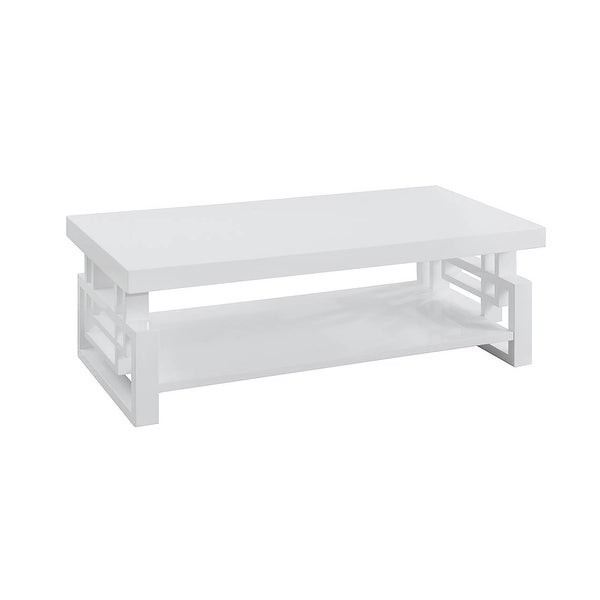 Naomi High Glossy White Rectangular Coffee Table