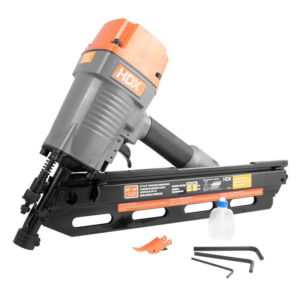 HDX 34 Corded Pneumatic Clipped Head Framing Nailer HDXFR3490