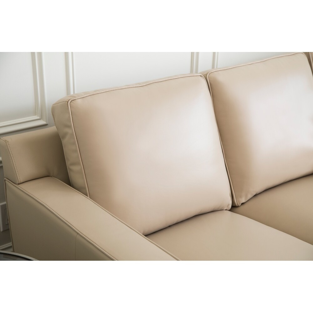 Abbyson Milton Top Grain Leather Loveseat