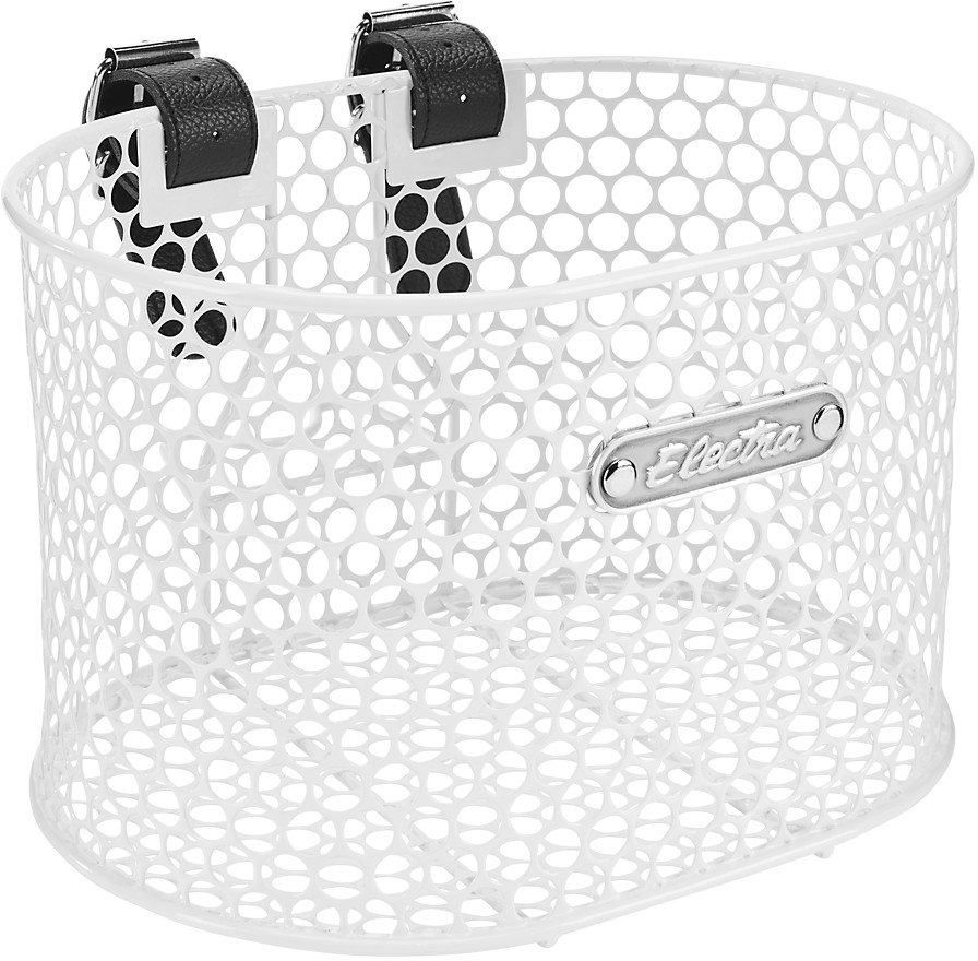Electra Honeycomb Small Strap Front Basket - White