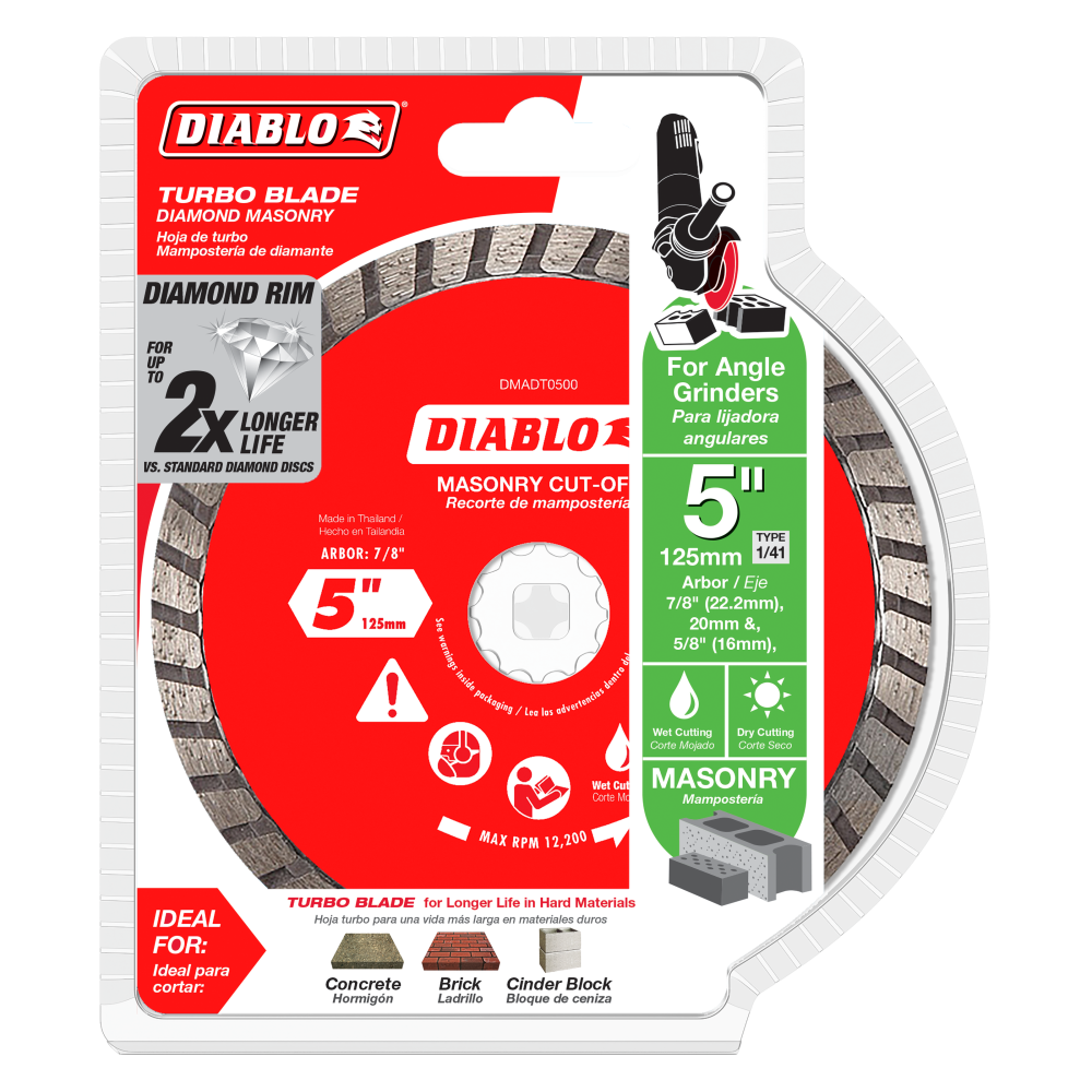 Diablo 5 Diamond Turbo Cut Off Discs Masonry