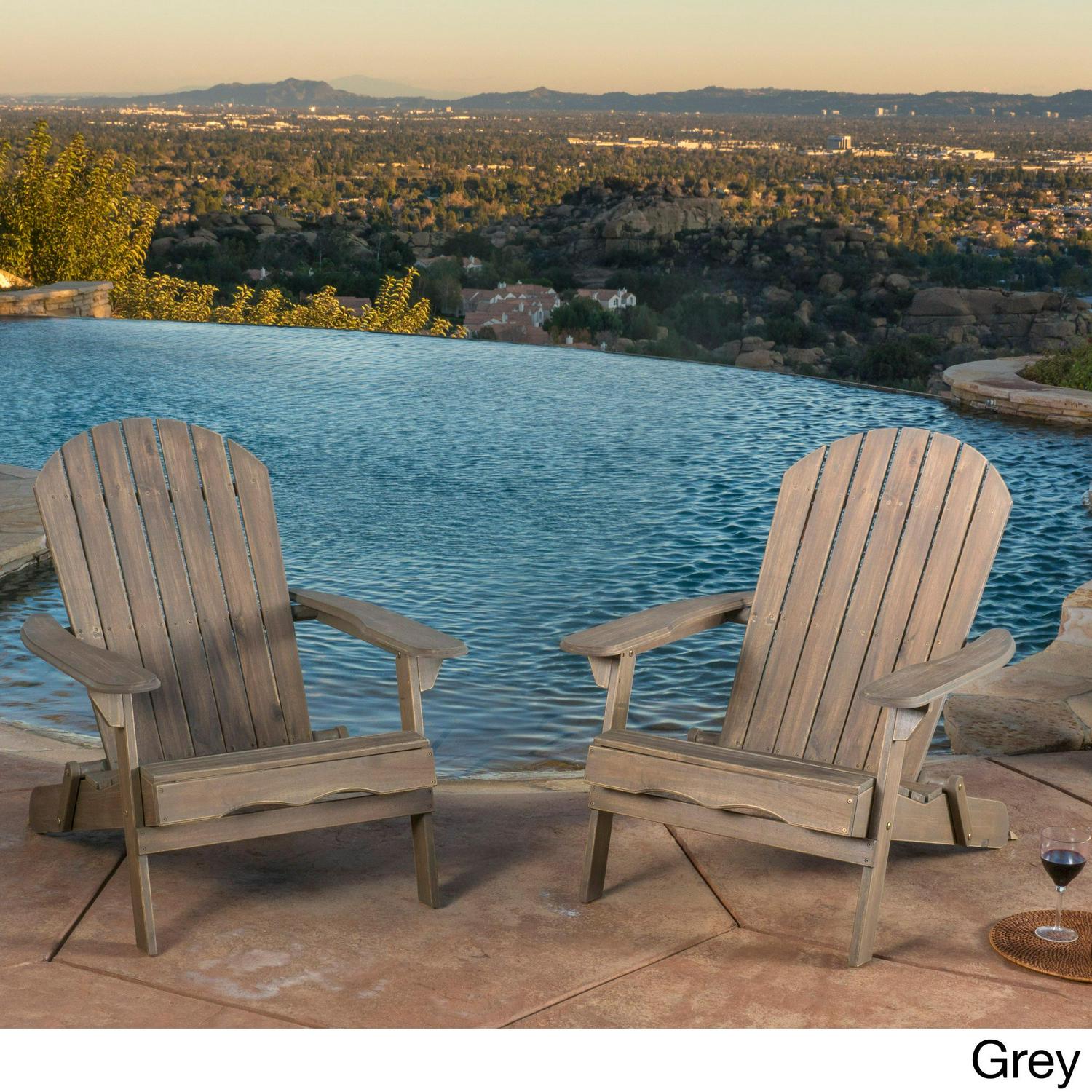 Hanlee Folding Wood Adirondack Chair  Crowdfused