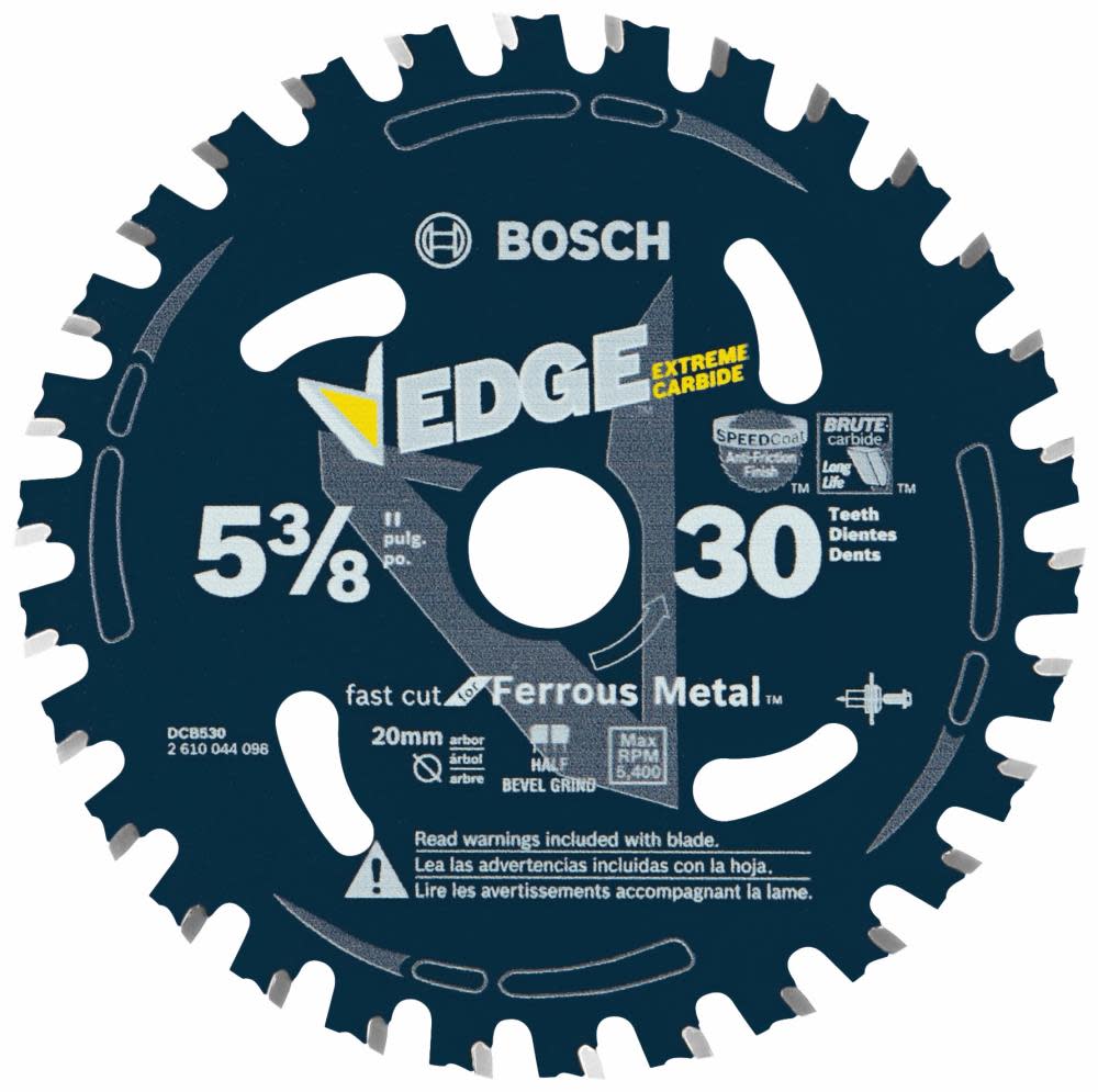 Bosch 5-3/8 In. 30 Tooth Edge Circular Saw Blade for Ferrous Metal Cutting DCB530 from Bosch