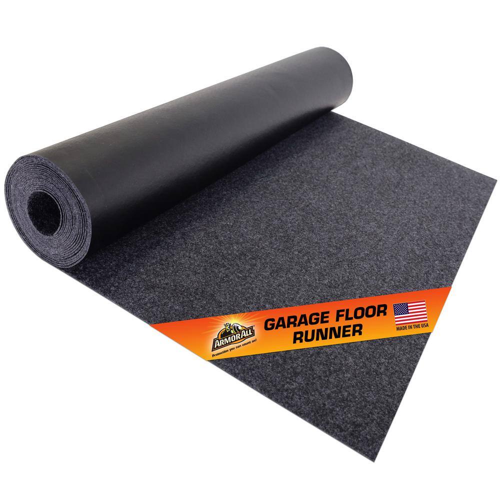 Armor All 2 ft. 5 in. x 9 ft. Charcoal Grey Commercial Polyester Garage Flooring AAGFRC299