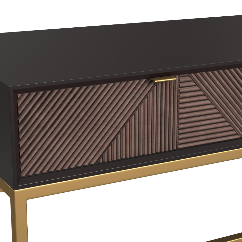 Angular Gold and Black Cocktail Tablе Bеadеr Cocktail Tablе   Contemporary   Coffee Tables   by Sideboards and Things  Houzz