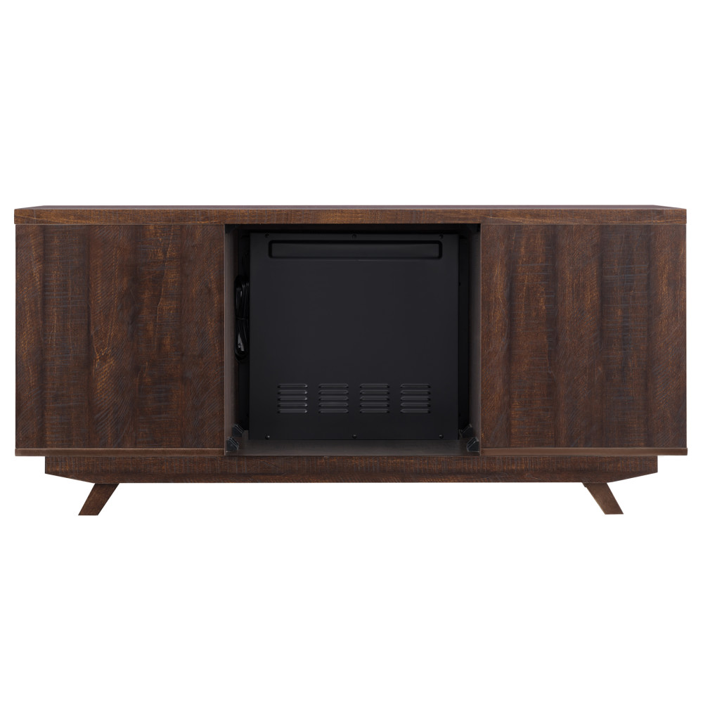 Hearthpro Mid-Century Media Electric Fireplace ;