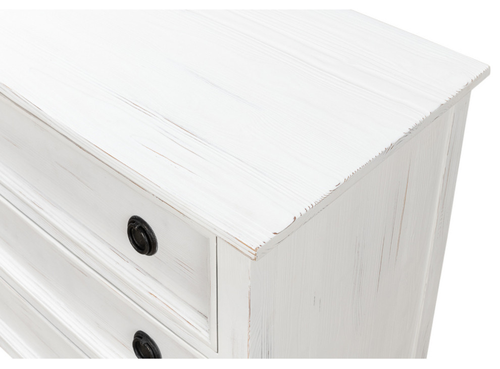 French Provincial White Painted Dresser   Farmhouse   Accent Chests And Cabinets   by English Georgian America  Houzz