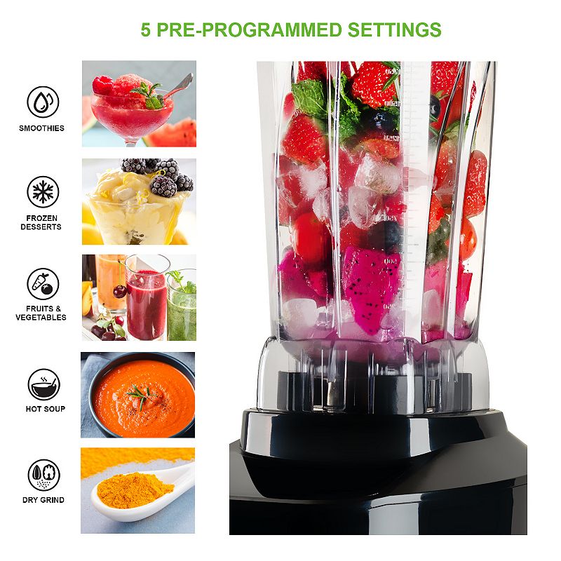 Ventray Professional Countertop Blender， 8-Speed 1500W High Power Smoothie Maker