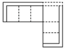 LIVING YOUR WAY 2 PIECE SECTIONAL W/TRACK ARM