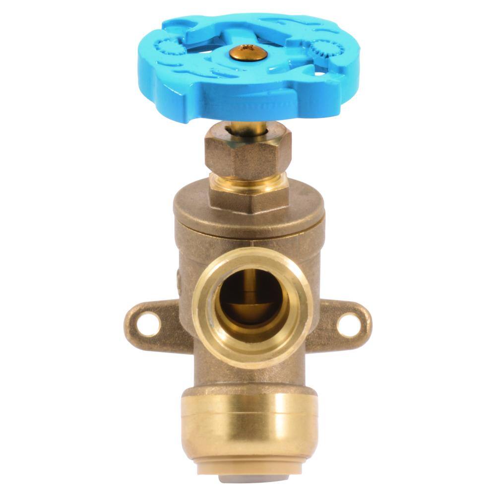 SharkBite 34 in. Push-to-Connect x MHT Brass Garden Valve with Drop Ear 24623LF