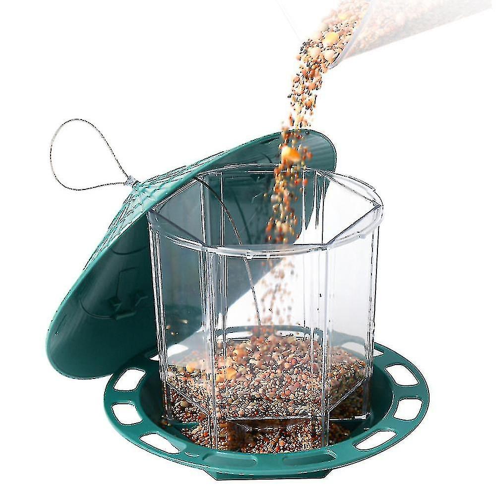 Bird Feeder Hanging Feeding Station Garden Bird Seed Dispenser Holder Food Container