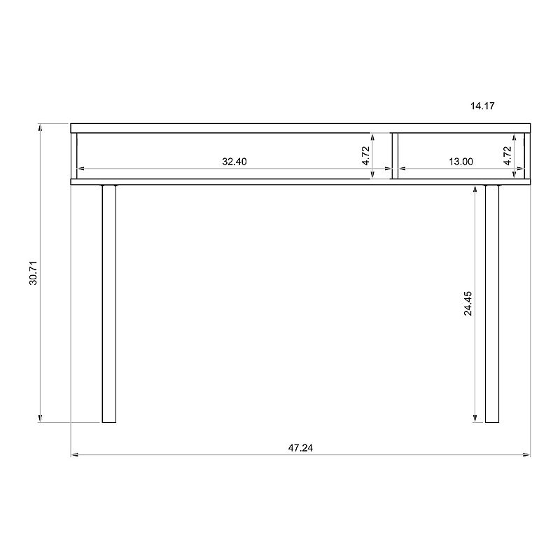 MANHATTAN COMFORT Windsor Console Accent Table