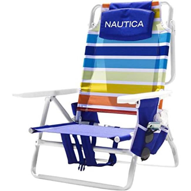 Nautica NTBC23RJ 5 Position Beach Chairand#44; Rainbow J Class