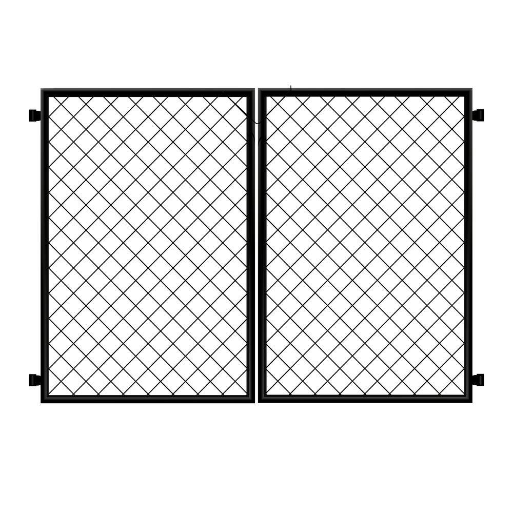 Vigoro 37.3 in. H x 50.2 in. W Steel Diamond Mesh Garden Fence Gate 860657