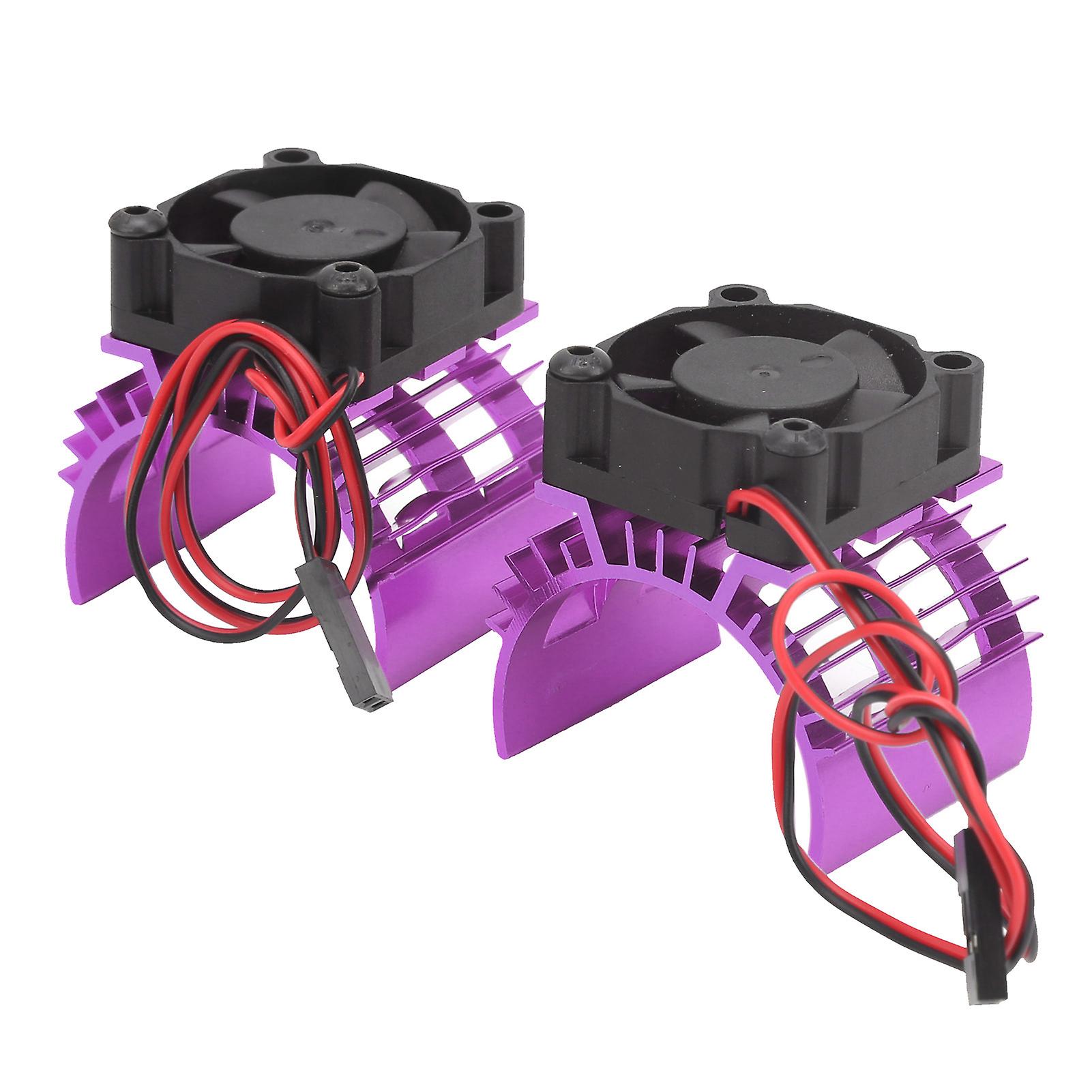 Rc Car 3650 Brushless Motor Cooling Fan 540 Brushed Motor Fan With Heatsink Rc Accessorypurple