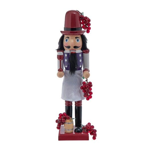 Kurt Adler 15Inch Wooden Wine Nutcracker