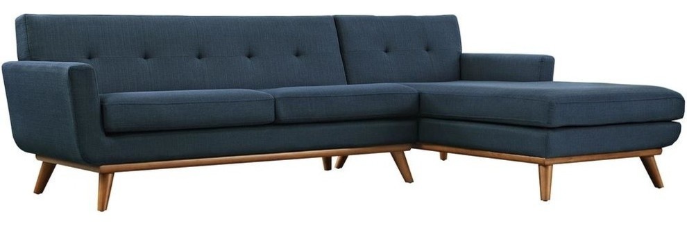 Engage Right Facing Sectional Sofa   Midcentury   Sectional Sofas   by Uber Bazaar  Houzz