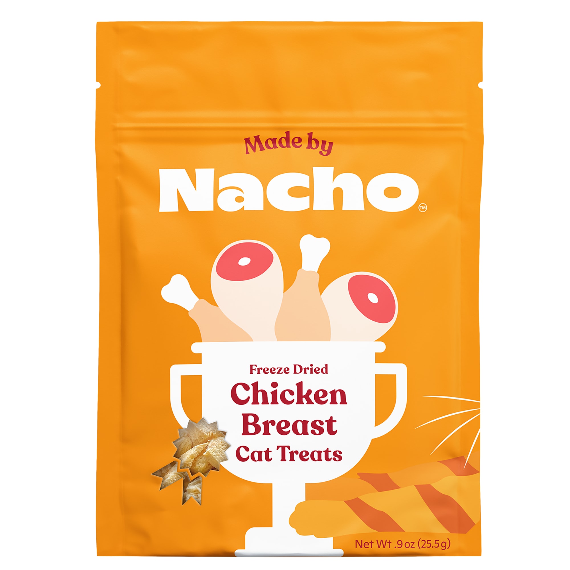 Made by Nacho Freeze-Dried Chicken Breast Cat Treat， .9 oz.