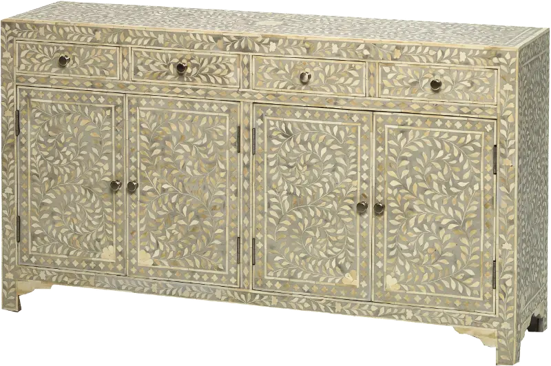 Stella White and Ivory Inlay Dining Sideboard