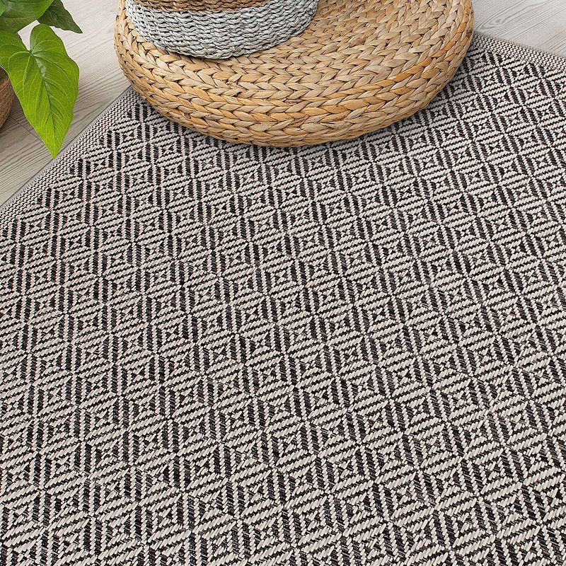 World Rug Gallery Geometric Border Indoor Outdoor Area Rug