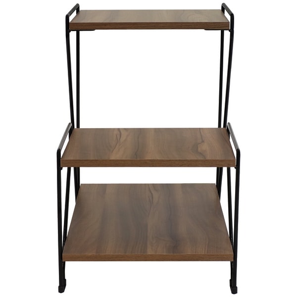 3-Tiered Accent Table with Faux Woodgrain Tabletops - 21