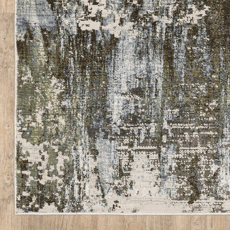 StyleHaven Cameron Glacier Distressed Abstract Area Rug