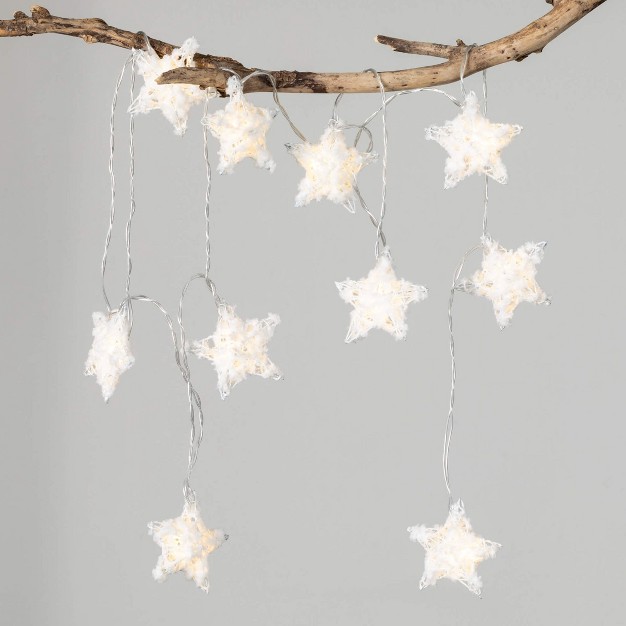 6 x27 l Sullivans White Lighted Star Garland White Christmas Garland