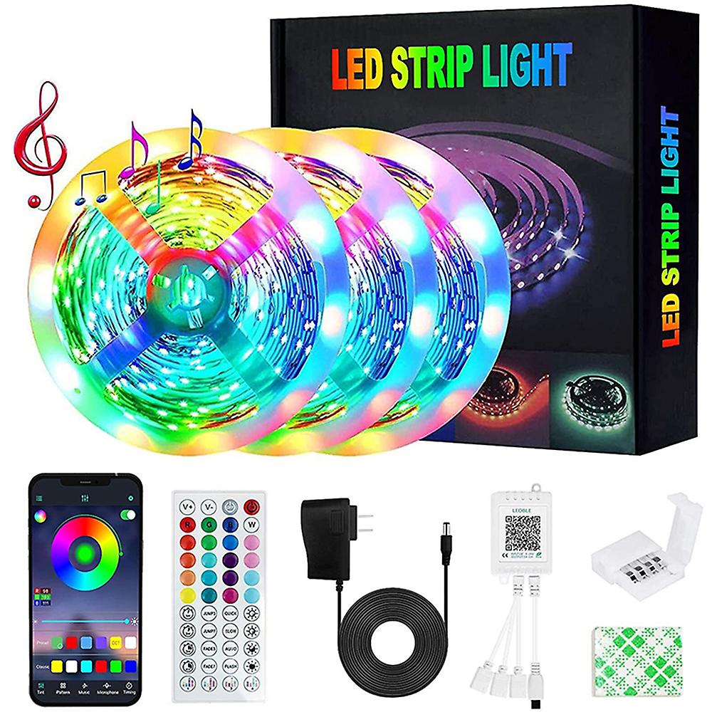 Led Strip Lights 49.2ft Smart Light Strips With App Control Remote， 5050 Rgb Led Lights