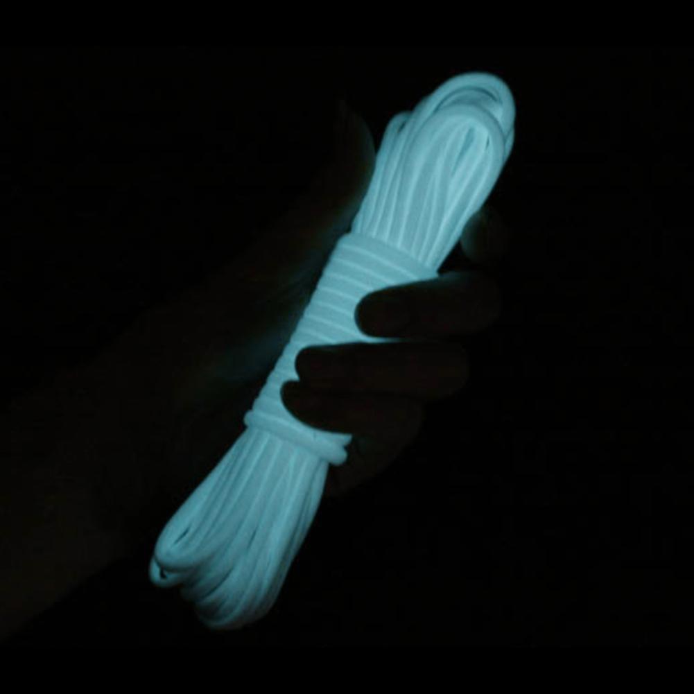 Luminous Paracord Cord Lanyard 9 Cores Outdoor Survival Glow In The Dark Parachute Rope Blue