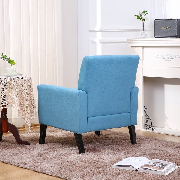 Button Tufted Upholstered Arm Chairs Comfy Reading Accent Chairs Sofa with Resilient Sponge Cushions， for Living Room， Bedroom