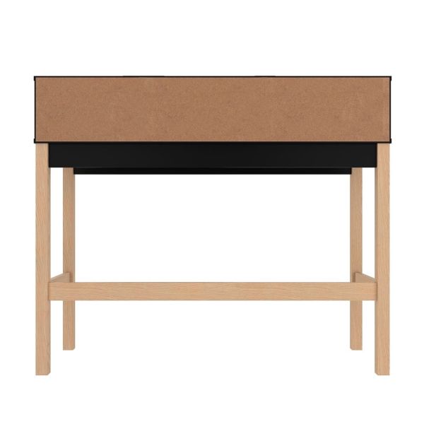 Bowery Desk in Black and Oak