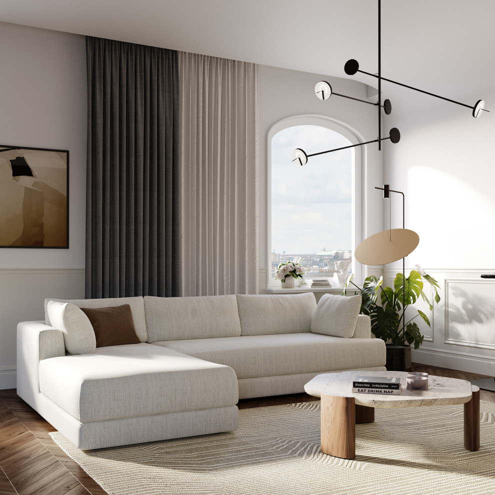 Poly and Bark Marcel Left Facing Sectional   Transitional   Sectional Sofas   by Edgemod Furniture  Houzz