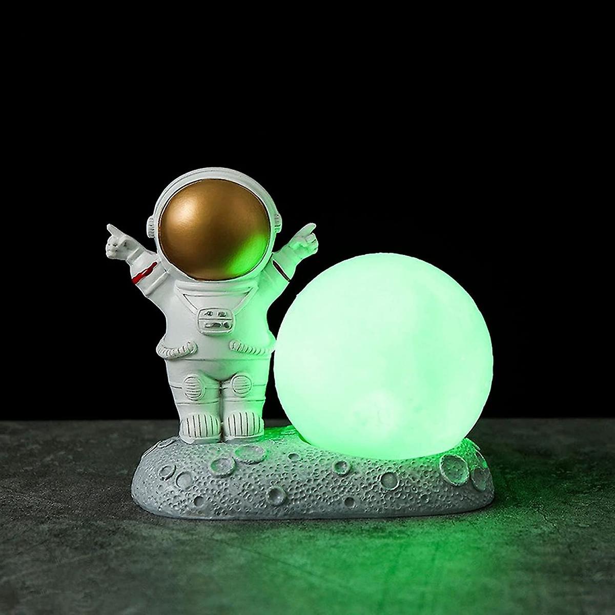 3d Moon Lamp Astronaut Led Desk Lamp Ubs Spaceman Bedside Night Light For Kids Decoration Lights Creative Ornaments