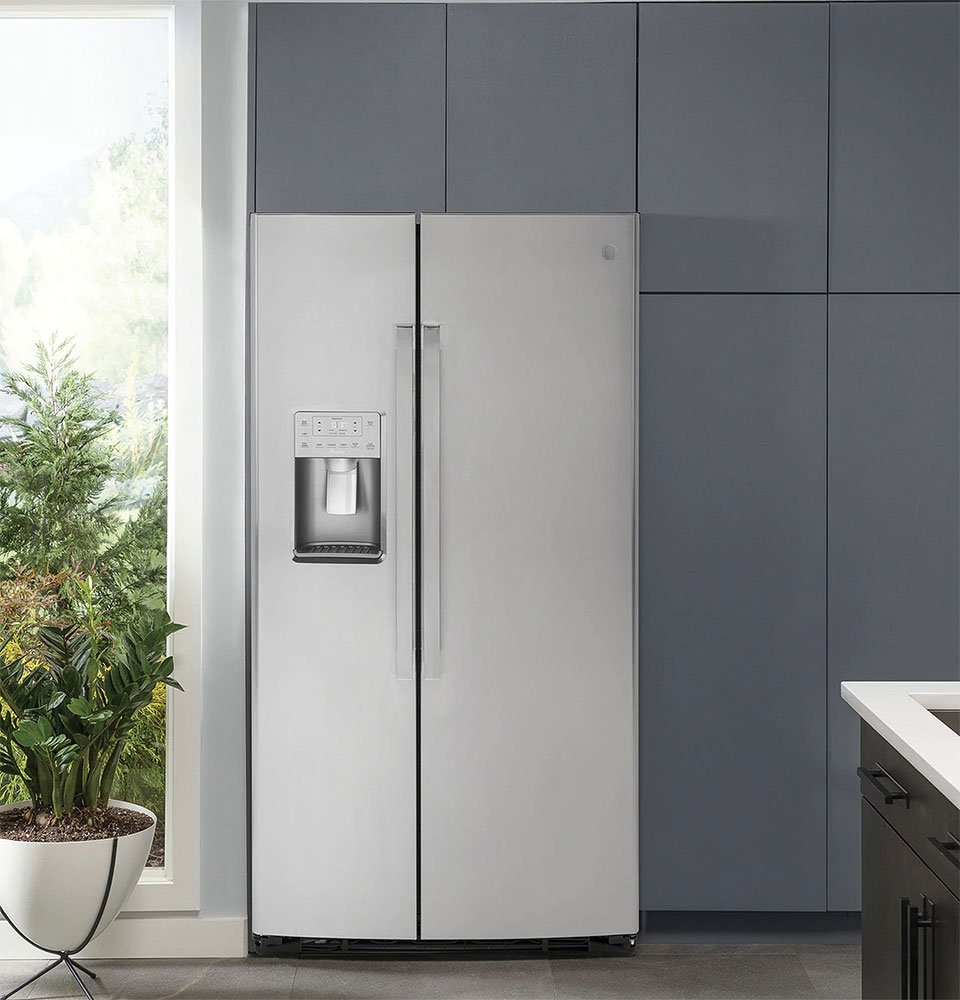 GE Profile 21.9 Cu. Ft. Fingerprint Resistant Stainless Steel Counter-Depth Side-By-Side Refrigerator