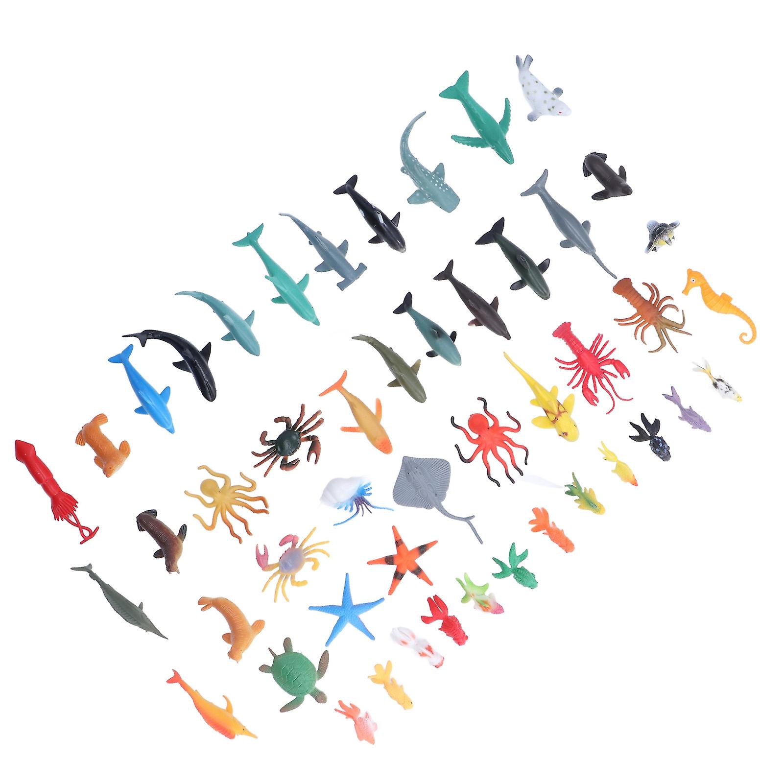 50pcs Sea Animal Figure Simulated Marine Animals Educational Ocean Sea Animal Toy