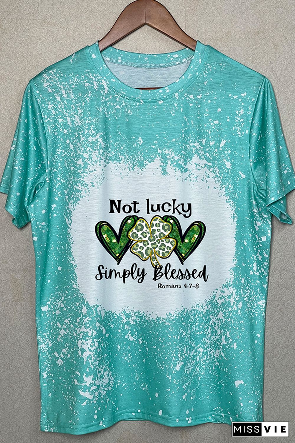 Not Lucky Just Blessed St Patrick’s Day Graphic Tee Wholesale