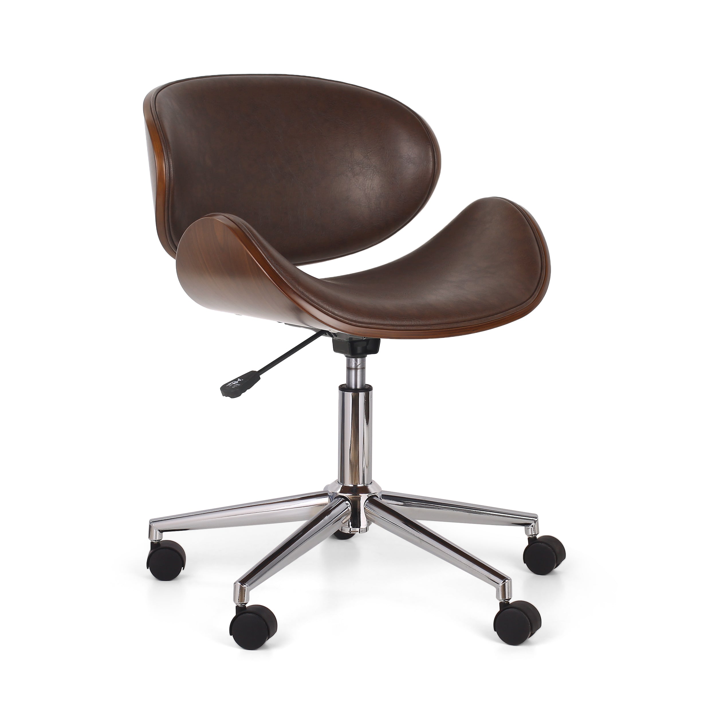 Clyo Mid-Century Modern Upholstered Swivel Office Chair