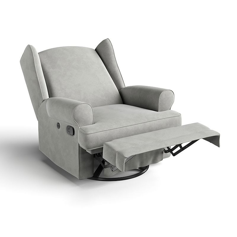 Storkcraft Serenity Wingback Upholstered Recliner Glider