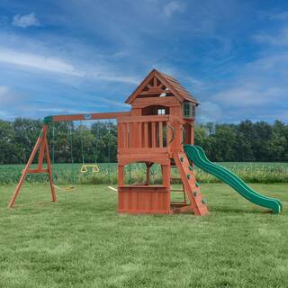 Backyard Discovery Atlantis All Cedar Wooden Swing Set 1608016BCOM