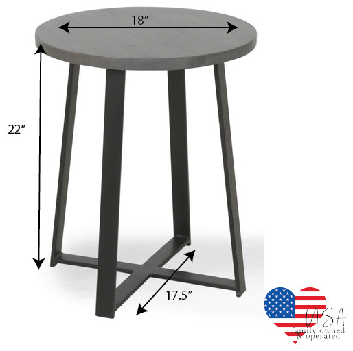 Posh Pollen Ross Round Side Table   Industrial   Side Tables And End Tables   by Hives  ampHoney  Houzz